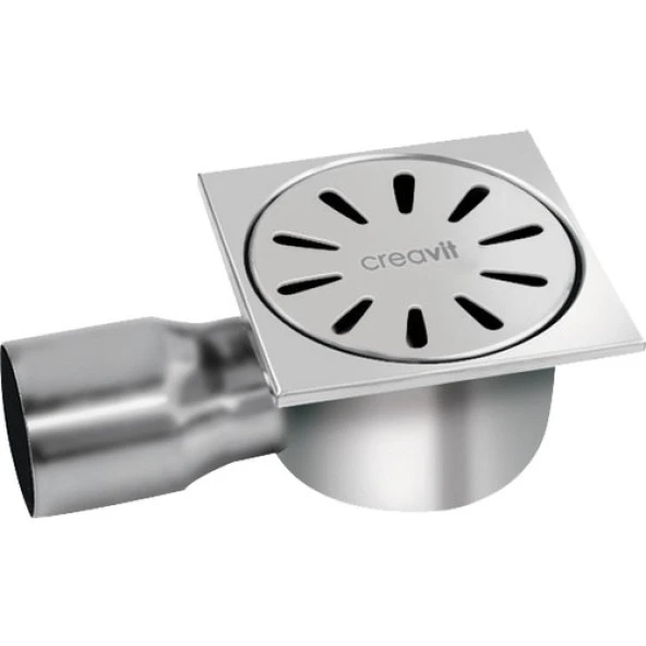 Creavit FS115 Komple Paslanmaz Yer Sifonu / Süzgeç 10*10 Q50 mm ürün görseli 1