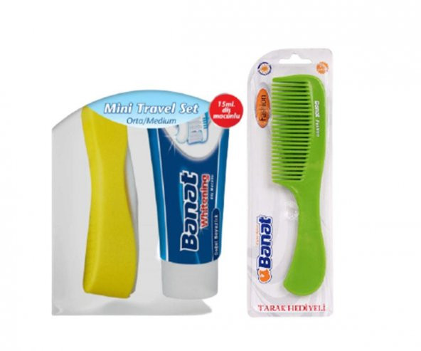 Banat Travel Kit (Diş Fırçası+ Macun) Tarak Hediyeli ürün görseli 1