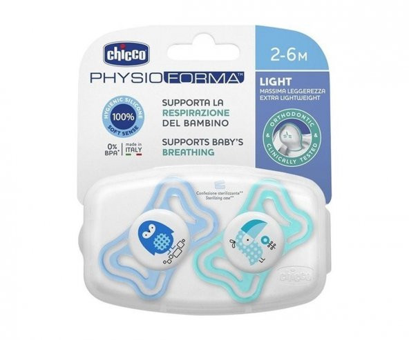 Chicco Physio Light Gece Parlayan Silikon Emzik 2li 2-6 Ay ürün görseli 1