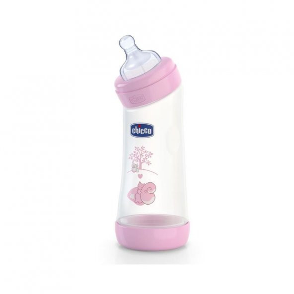 Chicco Wellbeing İlk Açılı Biberon Kız 250 ml ürün görseli 1
