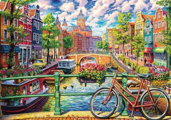 KS PUZZLE 1500 PARCA COLORFUL CITY - Resim 2