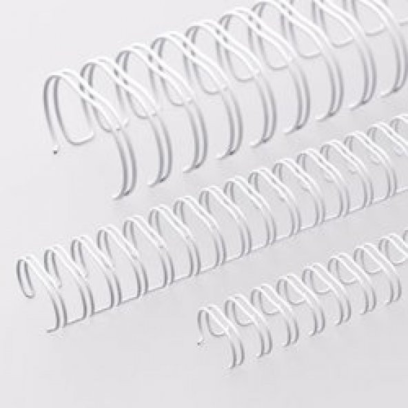 Office Force 5/16 Beyaz 3:1 (inç) A4 34 Loop Kutu Tel Spiral 100lü - Resim 3