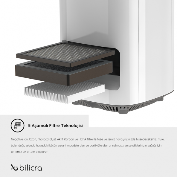 Bilicra Akıllı Hava Temizleyici Pure - Resim 4