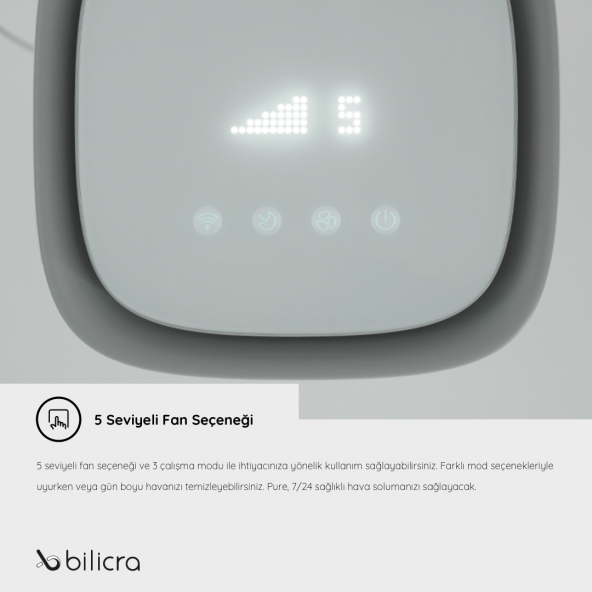 Bilicra Akıllı Hava Temizleyici Pure - Resim 5
