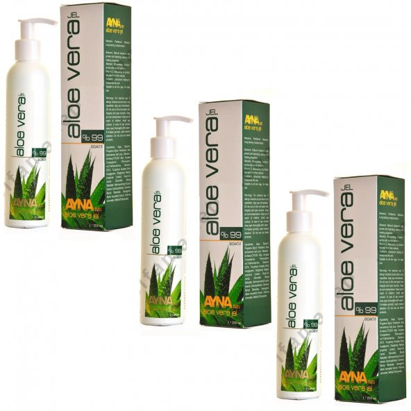 PTTAVM: 3 Adet Ayna Sun Aloe Vera Jel Gel 200 ml