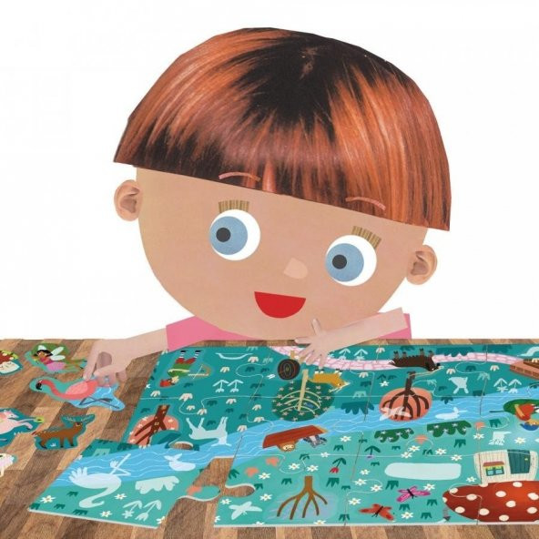 Headu Puzzle + Stickers Fantastic World MU24933 - Resim 2