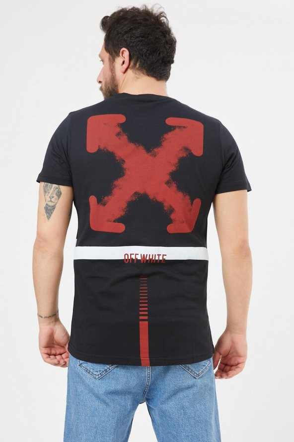 Trair Off White Arka Ön Baskili - Resim 8