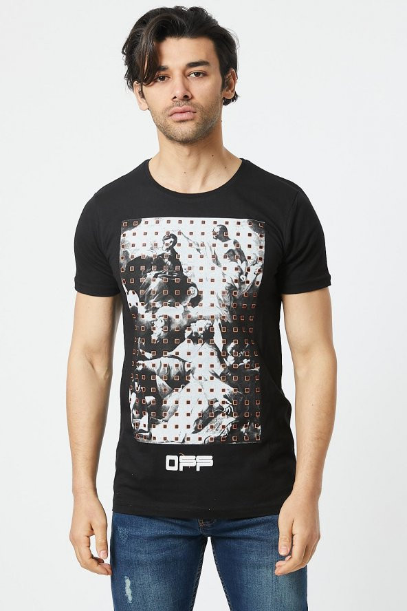 Trair Off White Tasli Baskılı T-Shirt - Resim 4