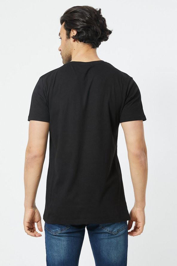 Trair Duz Baskılı T-Shirt - Resim 3