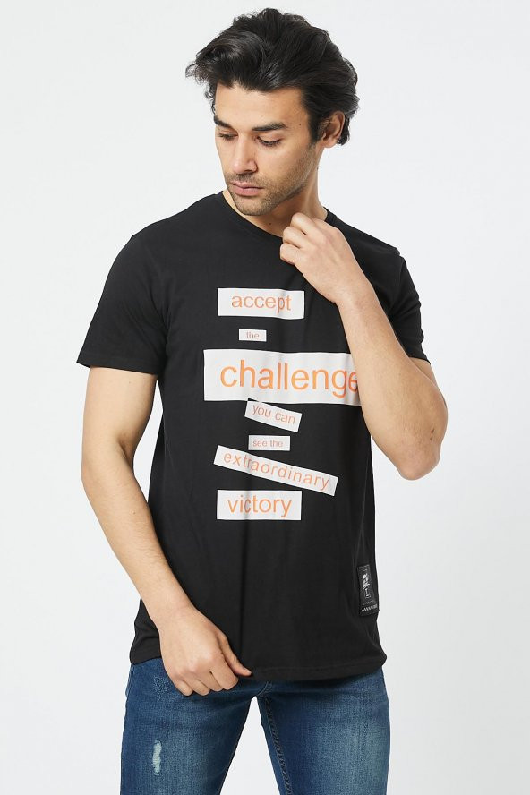 Trair Duz Baskılı T-Shirt - Resim 4