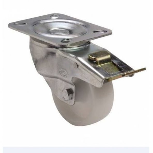 Frenli Dönerli Tablalı Servis Tekeri Polyemid 80 mm Uygur 1 Ad ürün görseli 1