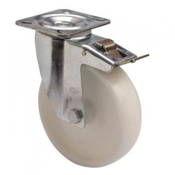 Frenli Dönerli Tablalı Servis Tekeri Polyemid 150 mm Uygur 2 Adet ürün görseli 1
