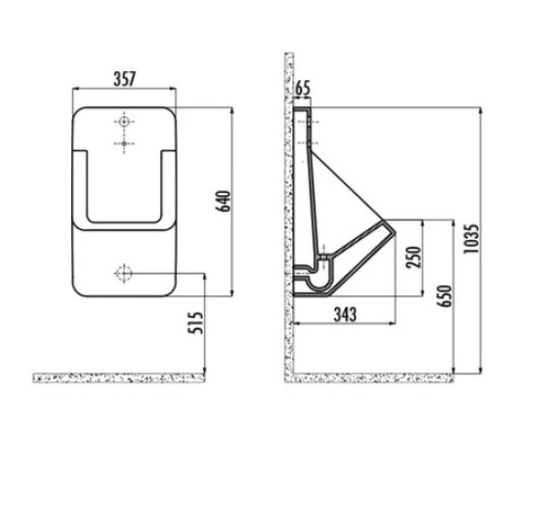 CREAVİT Ankastre  Fotoselli Pisuar TP640 - Resim 2