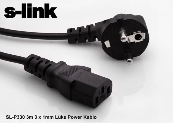 S-Link Sl-P330 3M 3 X 1Mm Lüks Power Kablo ürün görseli 1