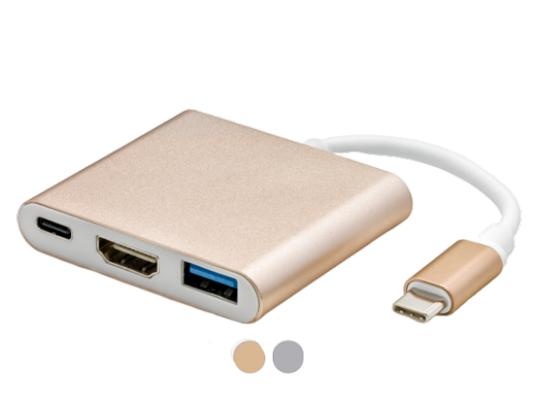 HADRON HD4687 HDMI TYPE-C USB 3.0 4K DIGITAL AV MULTİPORT TV ADAPTÖR ürün görseli 1
