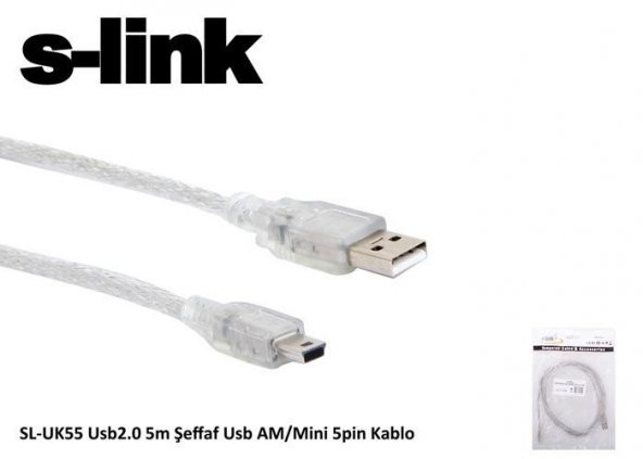 S-Link Sl-Uk5 S-Lınk 1.5 Metre Usb 2.0 5 Pin Kamera Kablosu ürün görseli 1