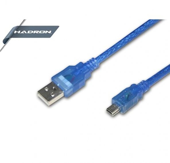 HADRON HD4190 USB TO 5PIN 10M TRANSPARENT KABLO ürün görseli 1