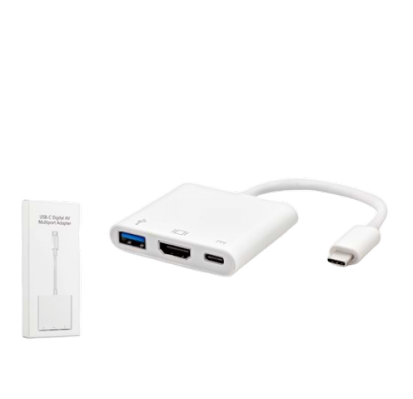 HADRON HD4686 HDMI USB 3.0 TYPE-C DIGITAL 4K AV MULTİPORT ADAPTER ürün görseli 1