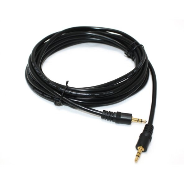 STEREO AUX KABLOSU 3.5MM E/E AUX KABLO 5MT TKS-005 ürün görseli 1
