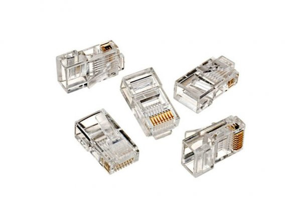 LEBRON  RJ-45 KONNEKTÖR JAK CAT5 İNTERNET KABLOSU UCU 100 ADET ürün görseli 1