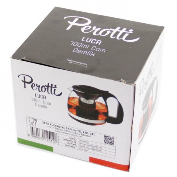 Perotti Luca Cam Demlik 700ml - Resim 2
