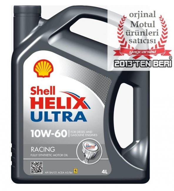 SHELL HELİX ULTRA RACİNG 10W60 4 LİTRE-SHELL ENGİNE FLUSH HEDİYELİ - Resim 2