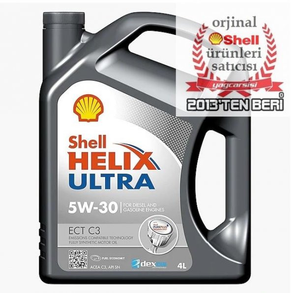 SHELL HELİX ULTRA ECT C3 5W30-4 LİTRE SHELL ENGİNE FLUSH HEDİYELİ - Resim 2