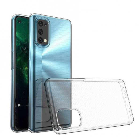 Realme 7 Pro Kılıf Çıkıntılı İnce Esnek Sararmaz Şeffaf Kılıf ürün görseli 1