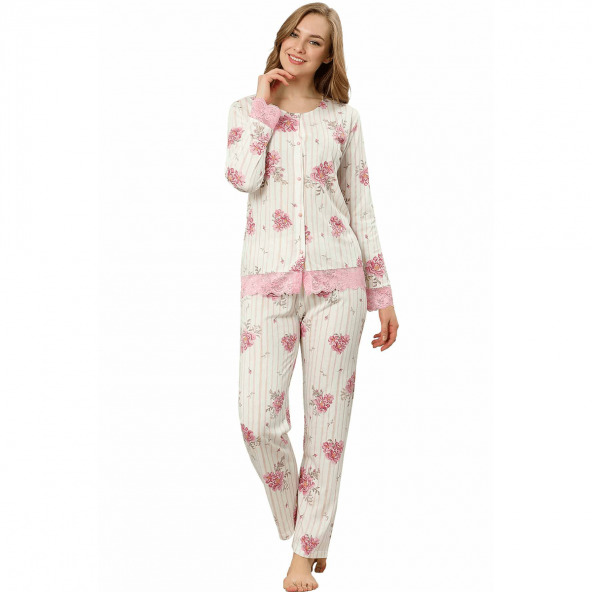 Pijama Takımı Çiçek (L) - Resim 2