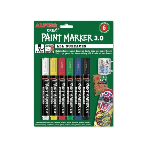 Alpino Markör Paint Crea 6 Lı Blister ürün görseli 1