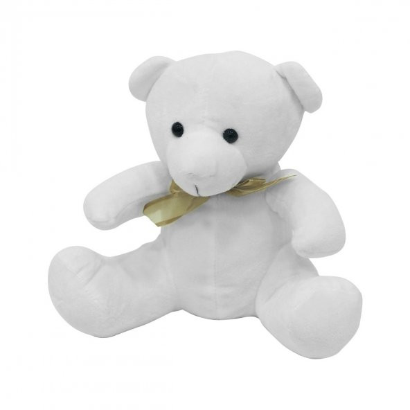 Peluş Oturan Kurdelalı Ayı 23 cm - Resim 3