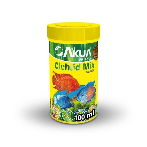Artakua Cichlid Mix 250 ML 100 Gr Balık Yemi 1,7 MM ürün görseli 1
