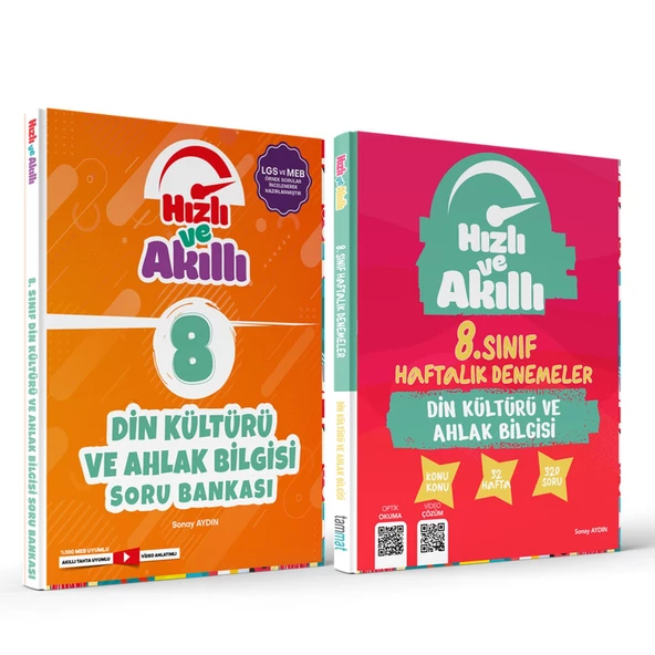 Tammat 8.Sınıf Din Kültürü ve Ahlak Bilgisi Hızlı ve Akıllı Soru Bankası ve Haftalık Deneme Seti 2 Kitap ürün görseli 1