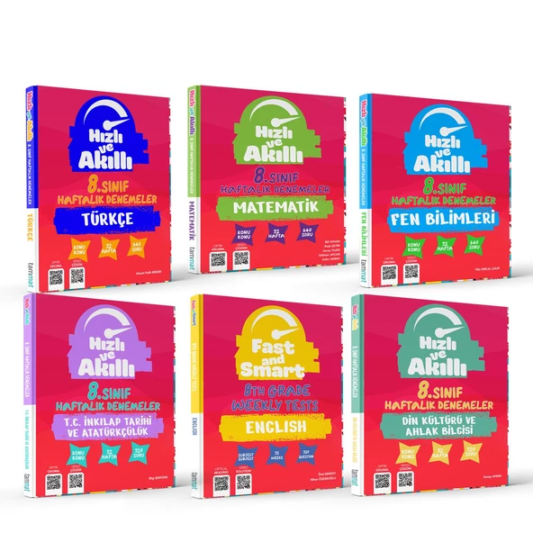 Tammat 8.Sınıf Haftalık Deneme Seti 6 Kitap ürün görseli 1