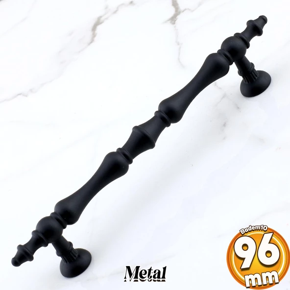 Nilay Siyah Metal Kulp 96 mm-9.6 cm Mobilya Çekmece Mutfak Dolabı Dolap Kulpları Kulbu Kulpu Siyah ürün görseli 1