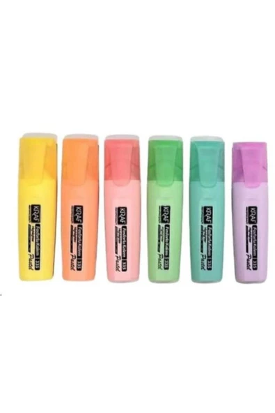 KRAF Fosforlu Kalem Pastel 6 Lı ürün görseli 1