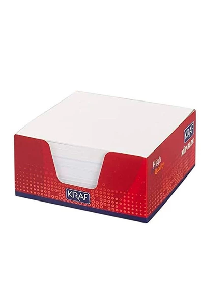 KRAF 9x9 Cm Beyaz Küp Blok Not ürün görseli 1