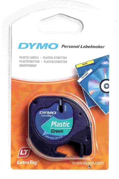 Dymo Letratag Şerit Plastik 12mmx4 Mt Yeşil 91204 ürün görseli 1