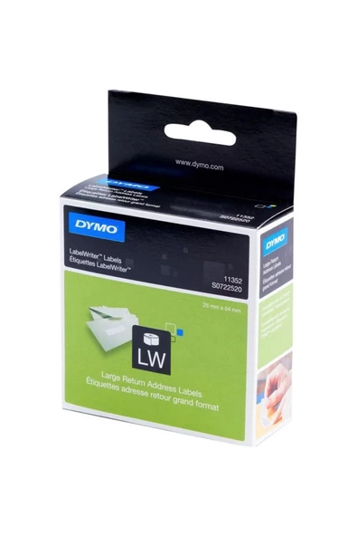 Dymo Label Witer Etiketi Uluslararası Iade Adres 500 Lü 54x25 Mm Beyaz S0722520 ürün görseli 1