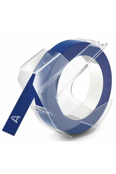 Dymo Mavi 3d Plastik Kabartma Yedek Şerit 9 Mm X 3 Metre Mavi Kabartma Yedek Şerit ürün görseli 1