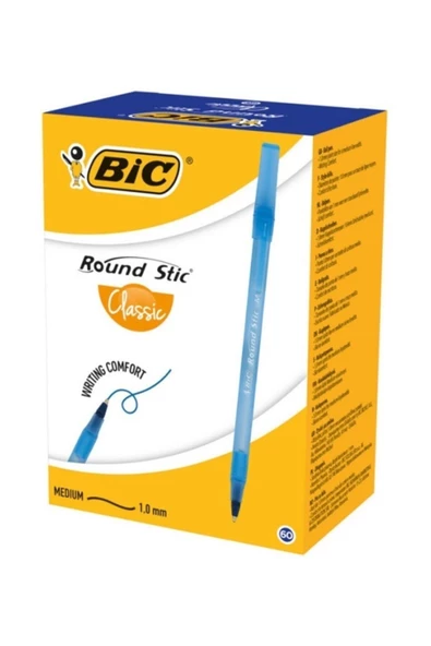 Bic Round Stic Classic M Uç 1.0 Mm Tükenmez Kalem 60 Adet Mavi ürün görseli 1