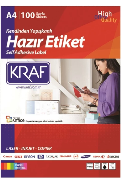 KRAF Laser Etiket Kf-2000 210 X 297 Mm - Resim 3