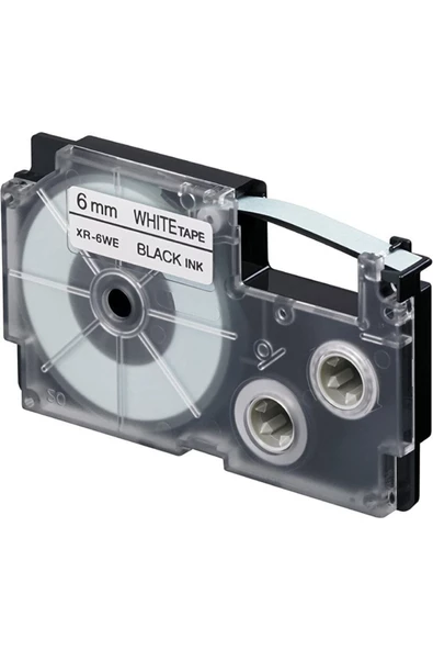 Casio Xr-6we1 (we/bk) Etiket Yazıcısı Kartuşu Beyaz Renk Üstüne Siyah Baskı ürün görseli 1