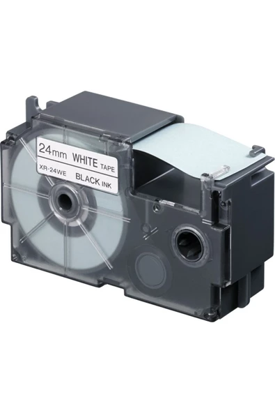 Casio Xr-24we1 (we/bk) Etiket Yazıcısı Kartuşu Beyaz Renk Üstüne Siyah Baskı ürün görseli 1