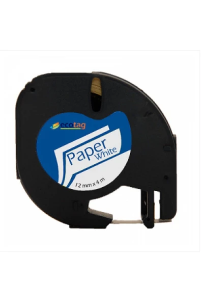 Dymo Ecotag Muadil Kağıt Şerit Beyaz 12 mm X 4 mt ürün görseli 1