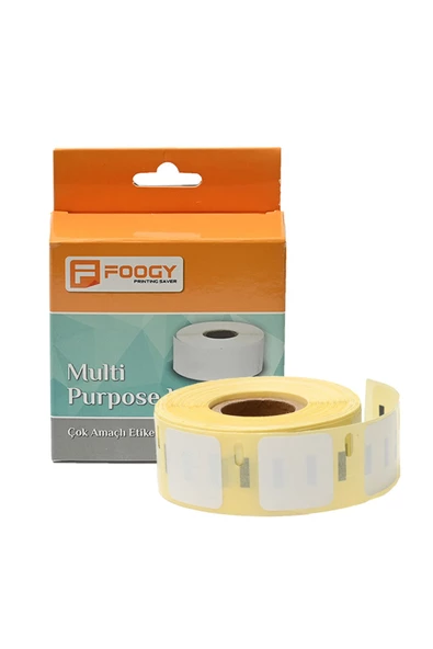 FOOGY Dymo Lw Etiket Muadili Çok Amaçlı Etiket Kare 25 Mm X 25 Mm 750 Adet ürün görseli 1