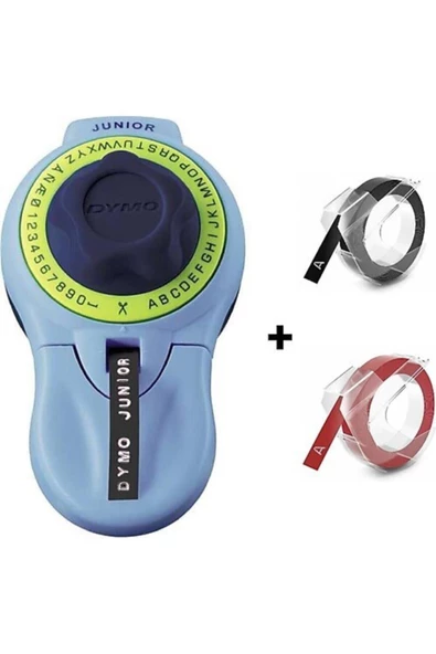 Dymo Junior Etiket Makinesi + Siyah Ve Kırmızı Yedek Şerit ürün görseli 1