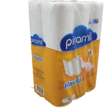 Piramit 2 Katlı 12'li %100 Selüloz Kağıt Havlu ürün görseli 1
