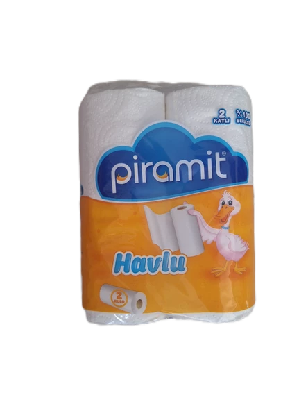 Piramit 2 Katlı 2'li %100 Selüloz Kağıt Havlu ürün görseli 1