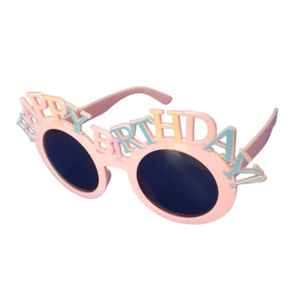 Happy Birthday Gözlük Pembe - Resim 2